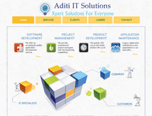 Tablet Screenshot of aditiitsolutions.com